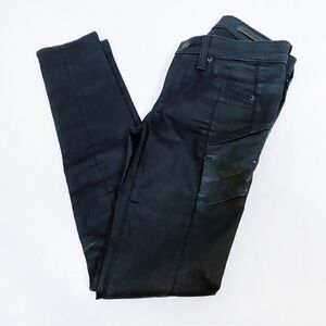 Rag & Bone - Black Waxed Moto Jeans